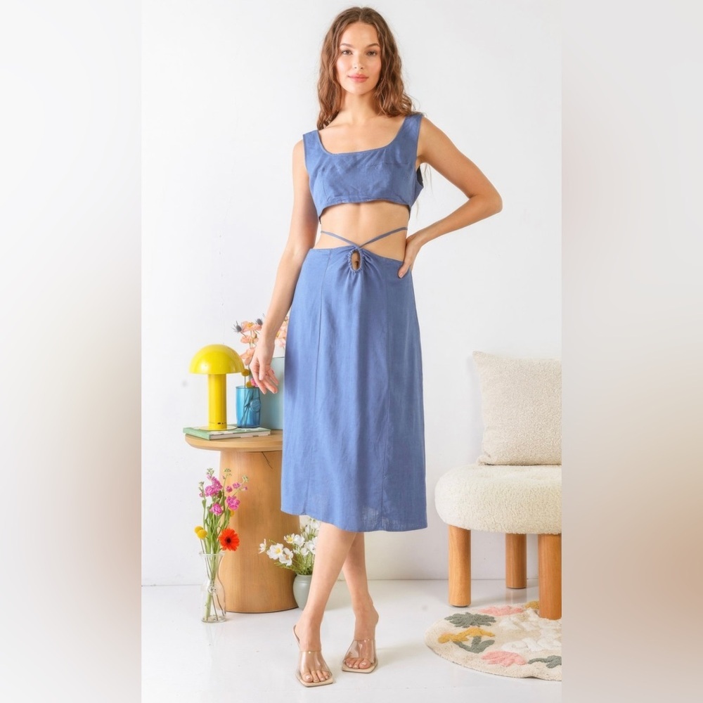 NWT Blue Summer Dress - Picture 2 of 4